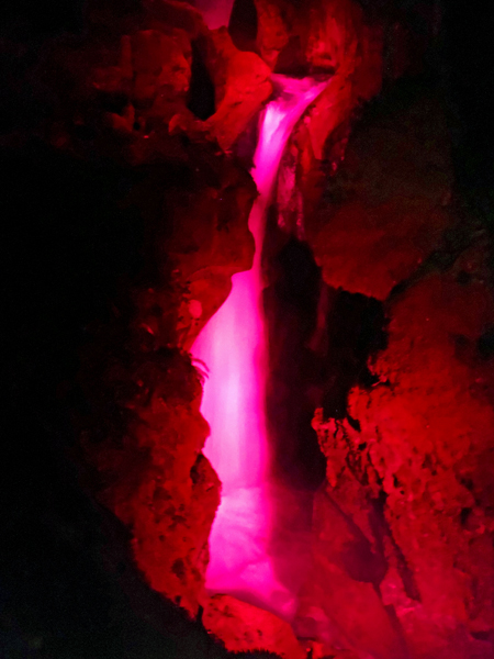 Ladder Creek Falls at night